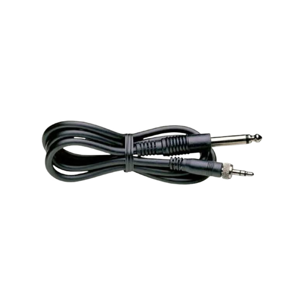 Sennheiser CI 1-N instrument input cable for EW wireless systems, shown with connectors on a black background.