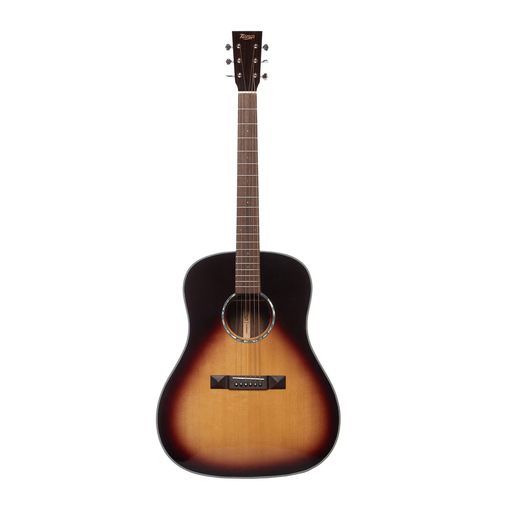 Tasman TA200D-EL Left-Handed Drop Shoulder Acoustic Electric Guitar with Case