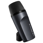 Sennheiser e600 Series wired drum microphone set with heavy-duty case, including multiple microphones for live drum recording.