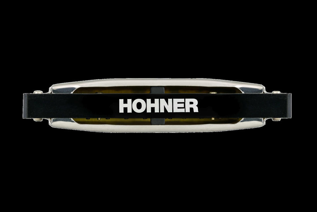 Hohner Silver Star harmonica in key of C with metal cover plates and reed chambers, compact and portable musical instrument.