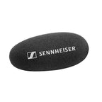 Sennheiser MKE600 wired shotgun condenser microphone for professional audio and video recording, mounted on a camera or stand