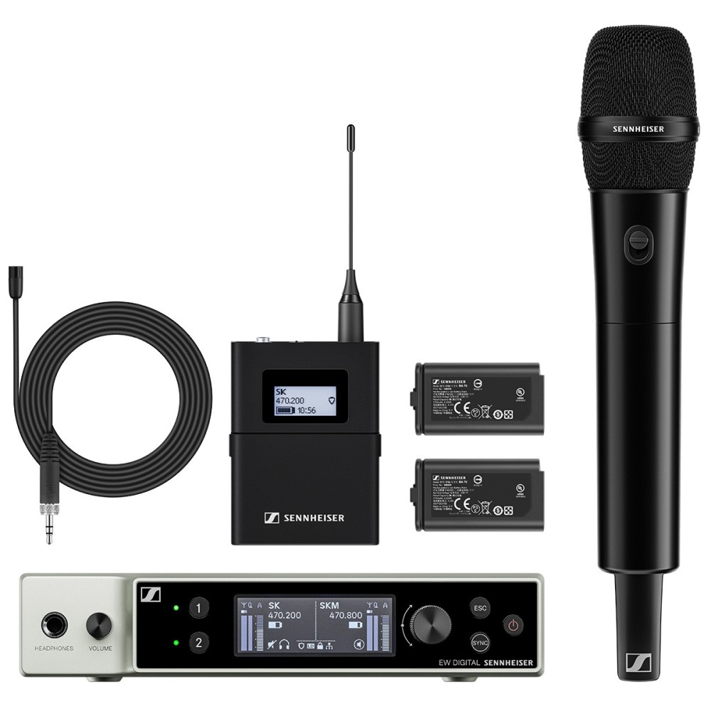 Sennheiser EW-DX MKE 2/835-S Dual Wireless Microphone Set - R1-9 (520 - 607.8MHz)