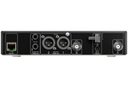Sennheiser EW-DX EM 2 dual wireless microphone receiver with display and controls, model R1-9, in black housing.