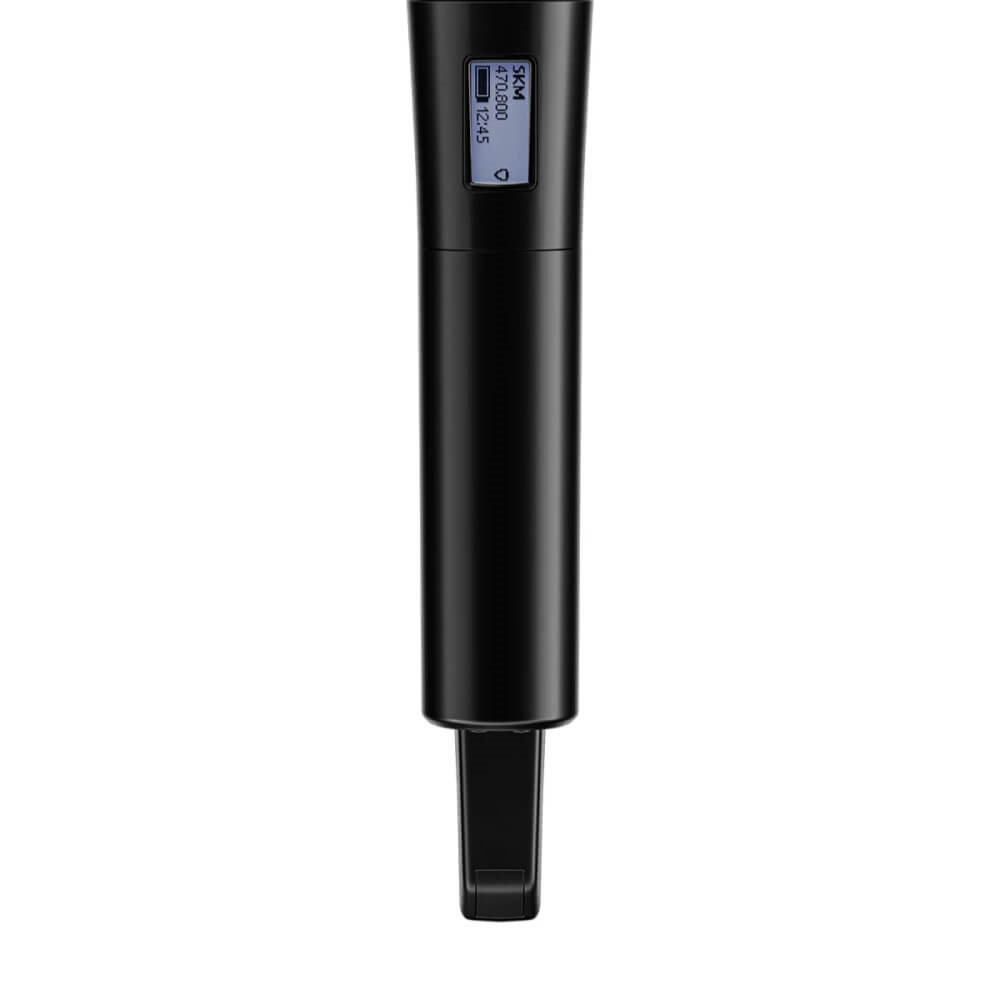 Sennheiser EW-DX SKM-S wireless handheld microphone transmitter with switch, frequency range 520-607.8MHz, for professional audio use.