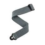 D'Addario Auto Lock guitar strap in Skater Grey with adjustable leather ends and padded strap for comfortable instrument support