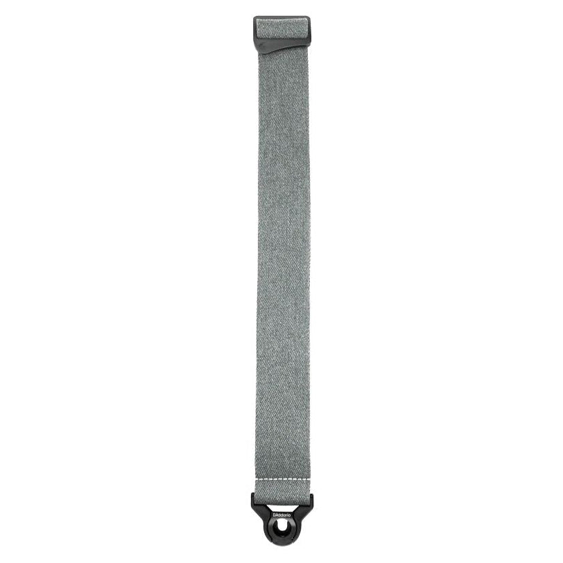 D'Addario Auto Lock Skater Grey guitar strap with adjustable length and secure locking mechanism for electric or acoustic guitars.