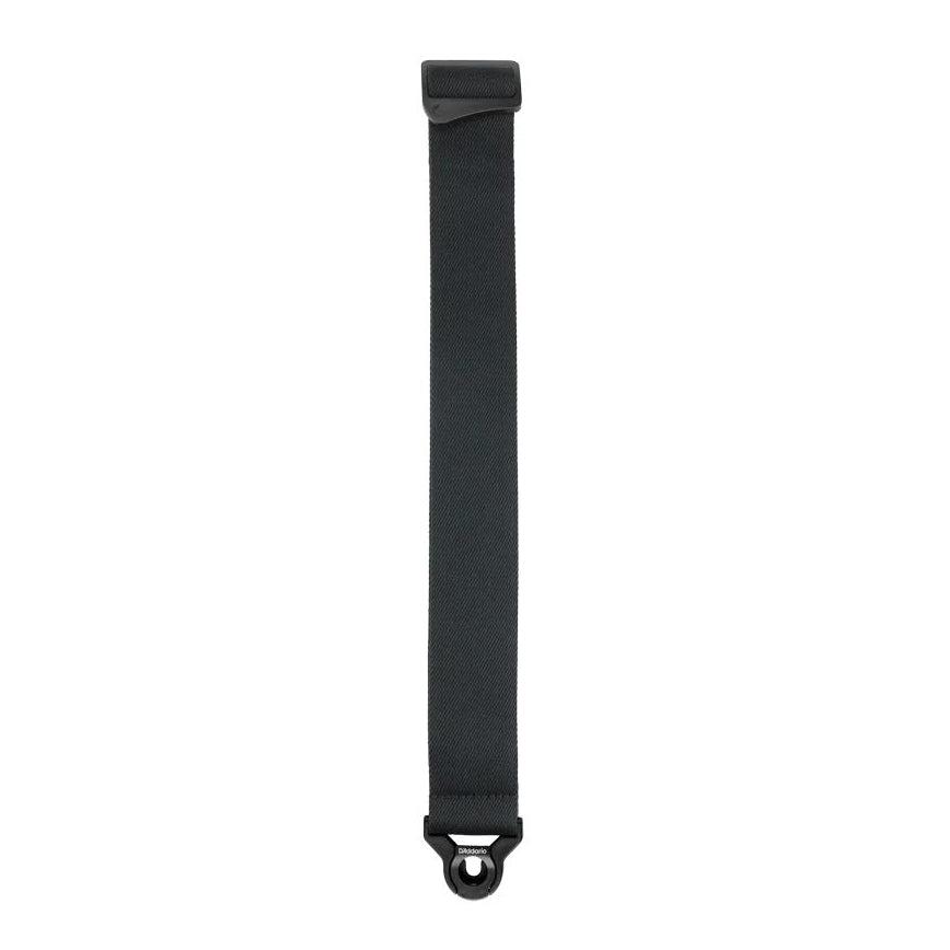 D'Addario Auto Lock Skater Black guitar strap with adjustable length and secure locking system for comfortable playing.
