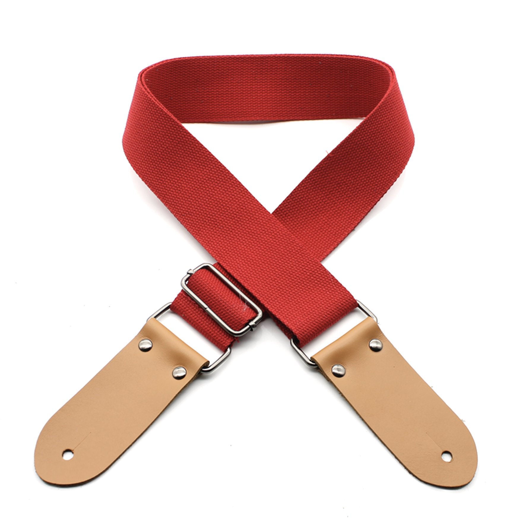DSL Straps Weaving Series Cotton Guitar Strap 2in - Red