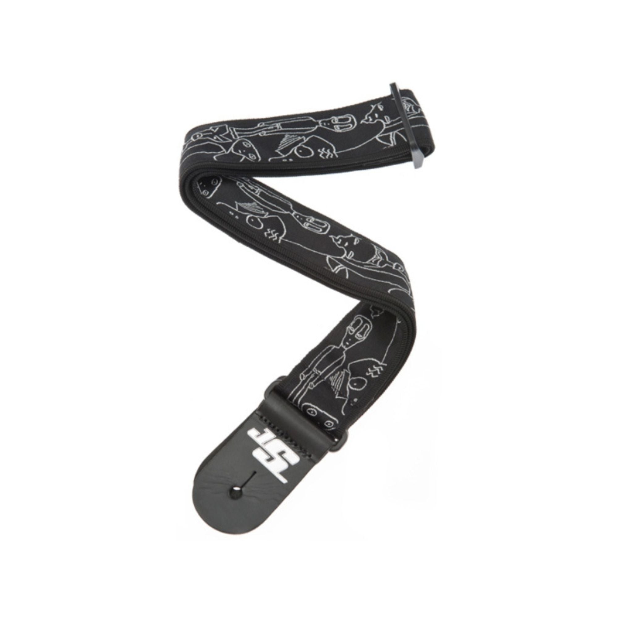 50MM JS STRAP, SILVER SKETCHES