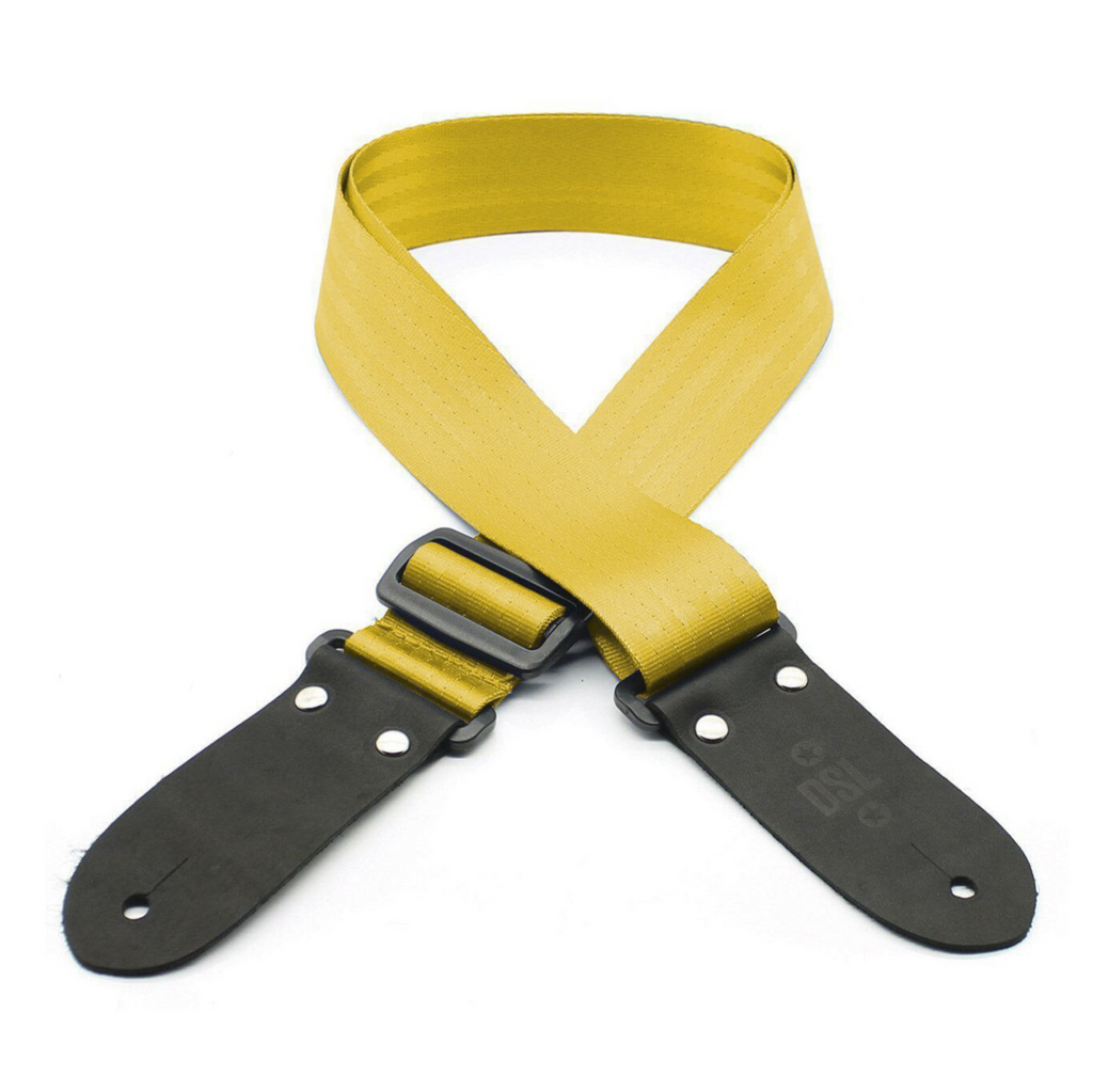 DSL Straps Classic Series Polypropylene Guitar Strap 2in - Yellow