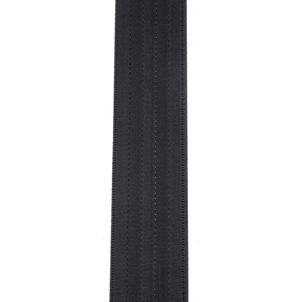 Black Planet Waves 50mm seatbelt guitar strap with adjustable length, featuring durable nylon material and secure strap ends.