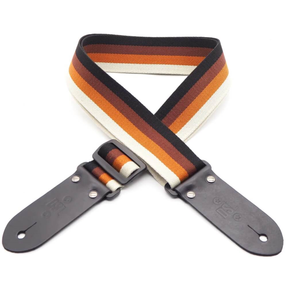 DSL Straps 50 Stripe Series 2 Guitar Strap - Mocha