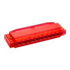 Hohner Kids Clearly Colourful Translucent Harmonica - Red