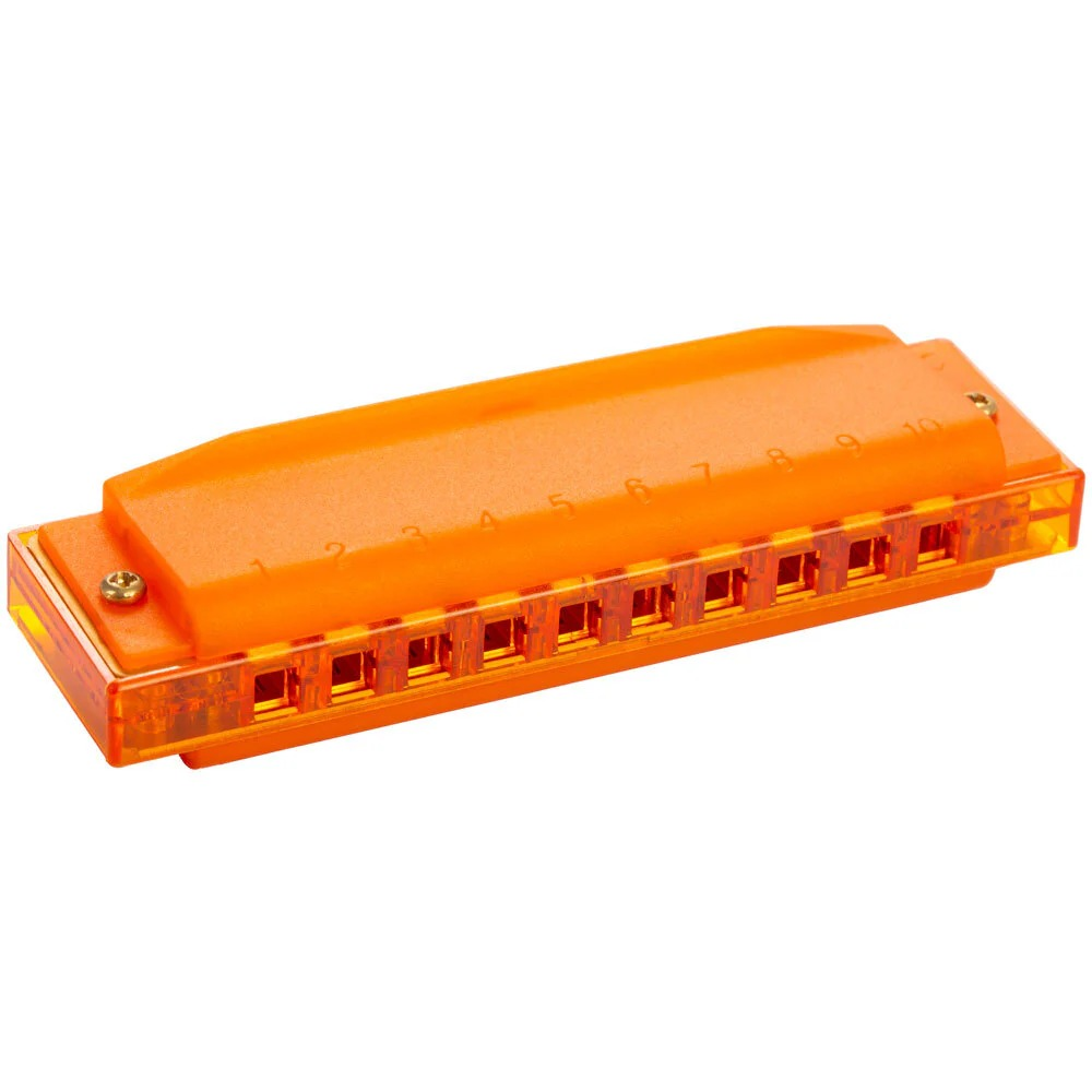 Hohner Kids Clearly Colourful Translucent Harmonica - Orange
