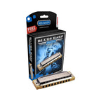 Hohner 532ABX Blues Harmonica in key Ab, featuring metal cover plates and plastic comb, ideal for blues music playing.