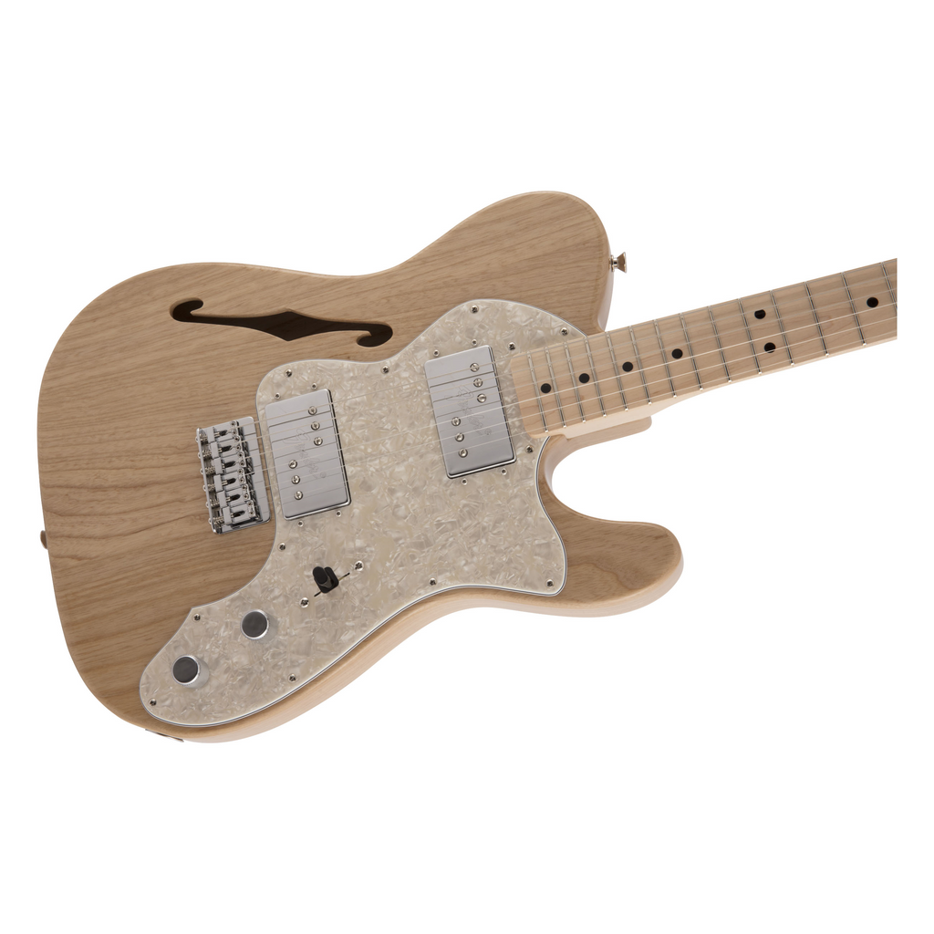 Fender MIJ Traditional 70s Telecaster Thinline Electric Guitar w/Maple Fretboard - Natural