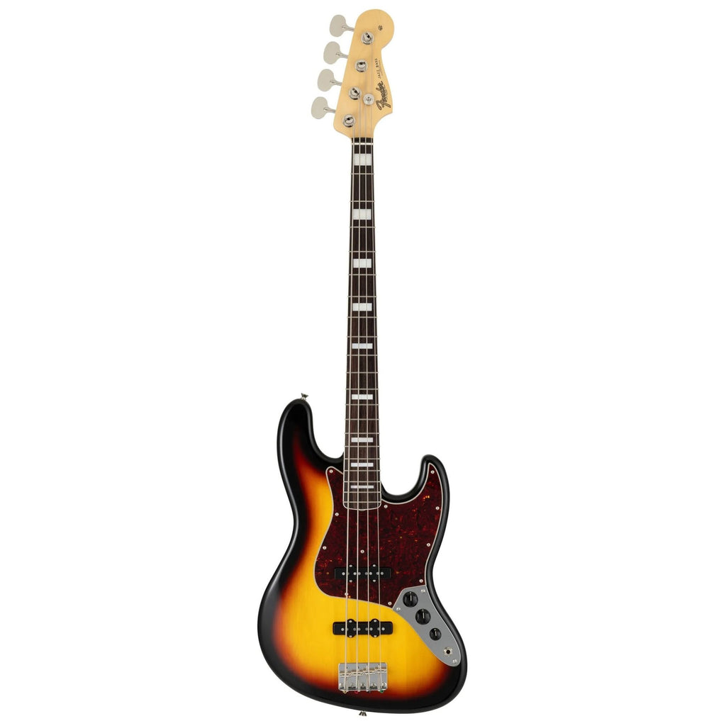 Fender MIJ Traditional 60s Jazz electric guitar with rosewood fretboard in 3-color burst finish, showcasing its classic design.