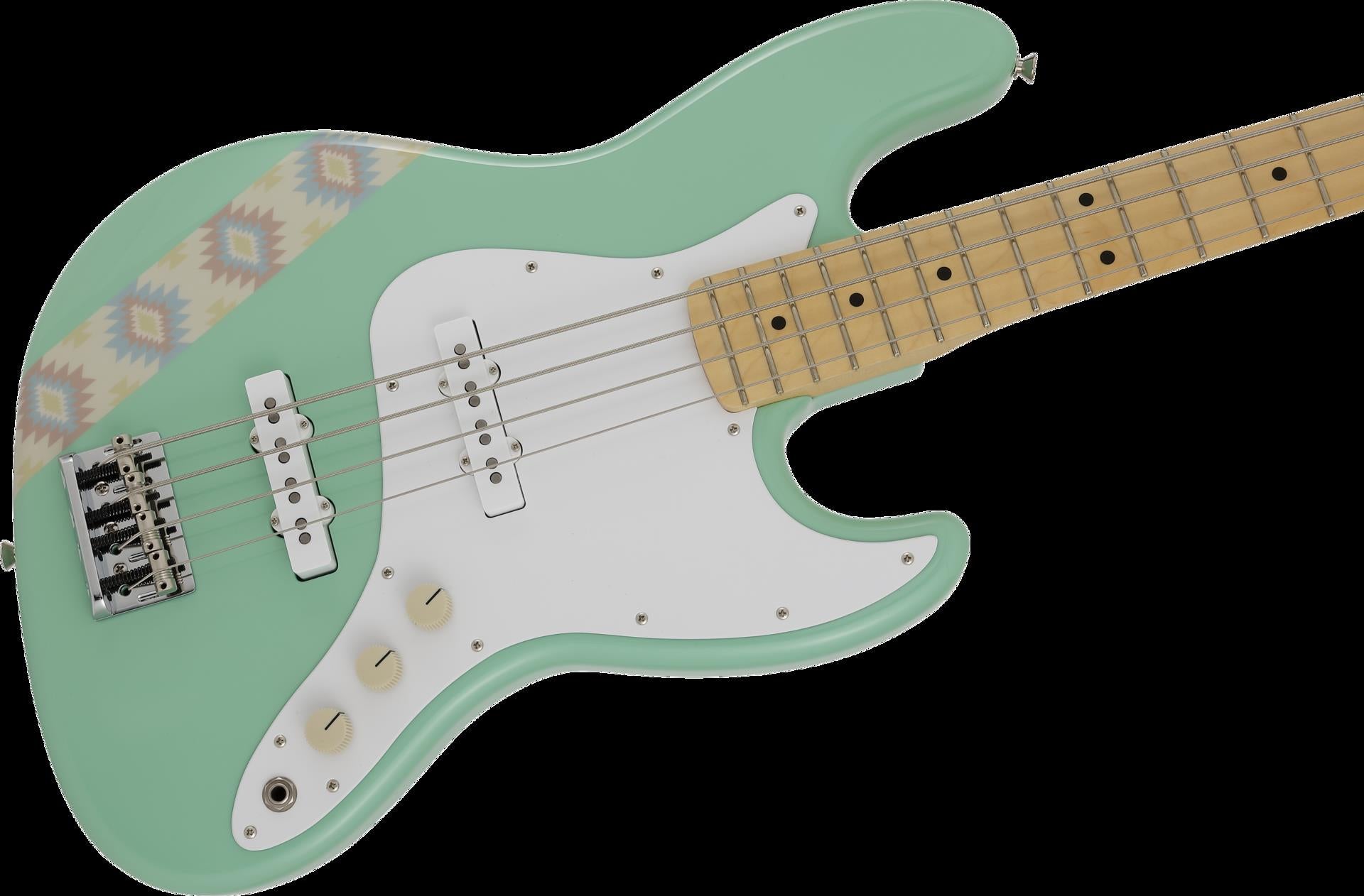 Fender Silent Siren Jazz Bass w/Maple Fretboard - Surf Green