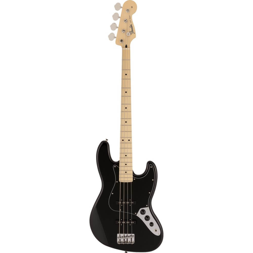 Fender MIJ Hybrid II Jazz Bass w/Maple Fretboard - Black