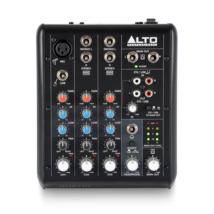 Alto Professional TrueMix 500 5-Channel Analog Mixer with USB Audio Interface