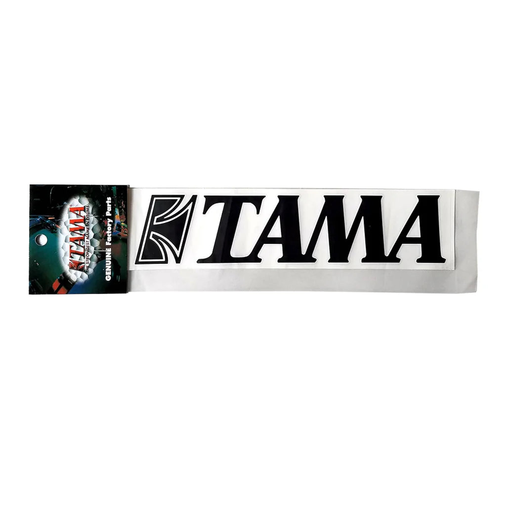 Black Tama GMI logo sticker for drums, featuring the Tama brand name in bold black lettering on a clear background.