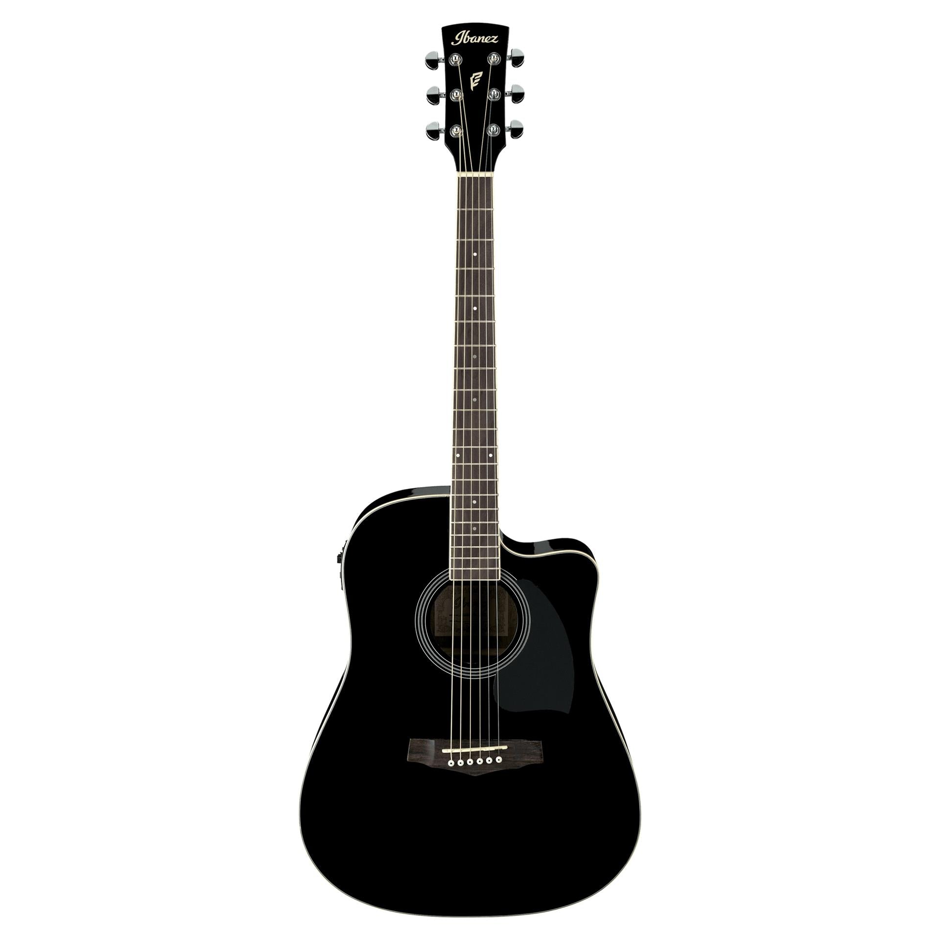 Ibanez PF15ECE Acoustic Guitar - Black High Gloss