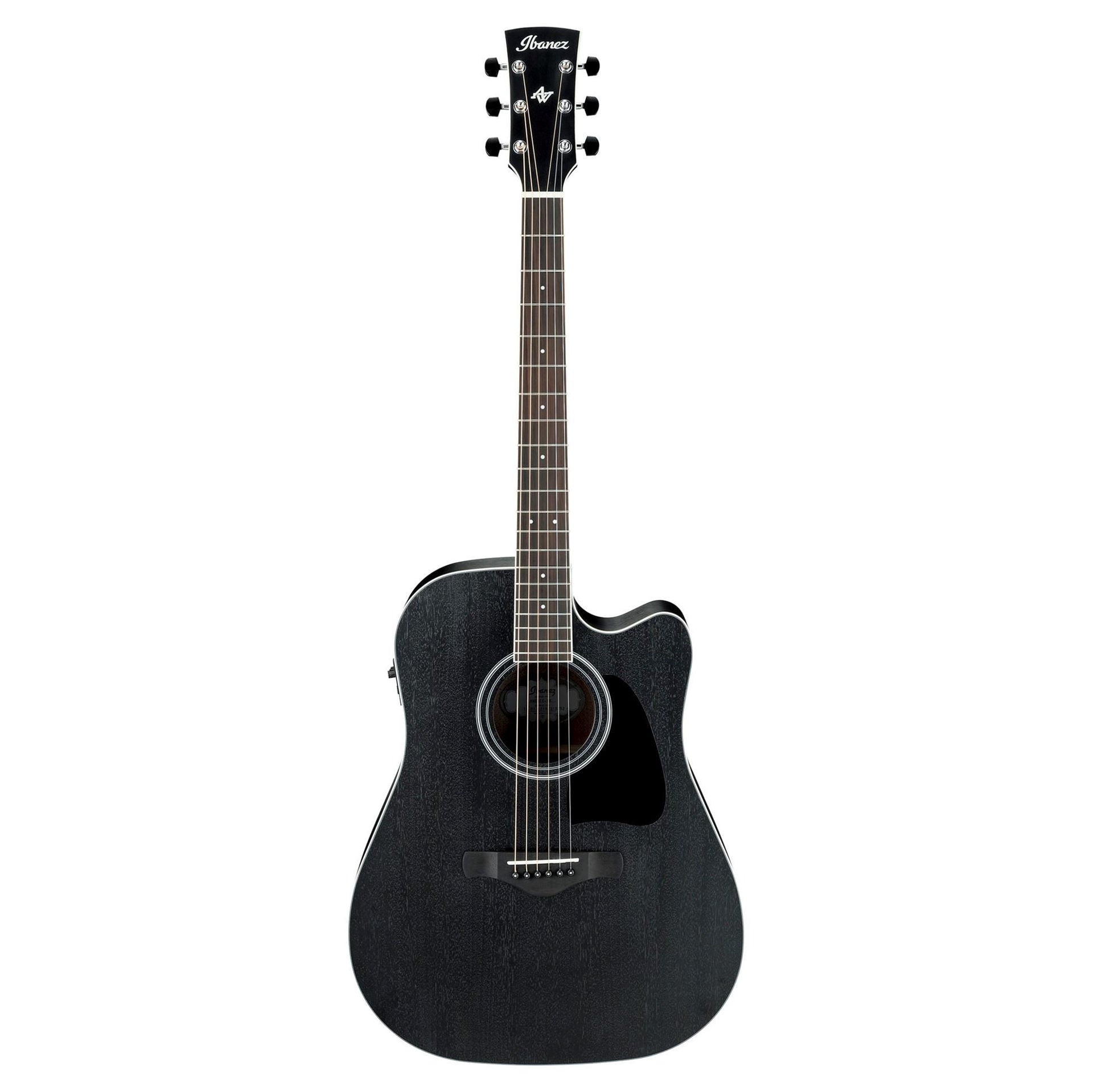 Ibanez AW84CE Acoustic Guitar - Weathered Black