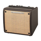 Ibanez T15II-S Troubadour 15W acoustic guitar amplifier with control knobs and speaker grille, designed for acoustic instruments.