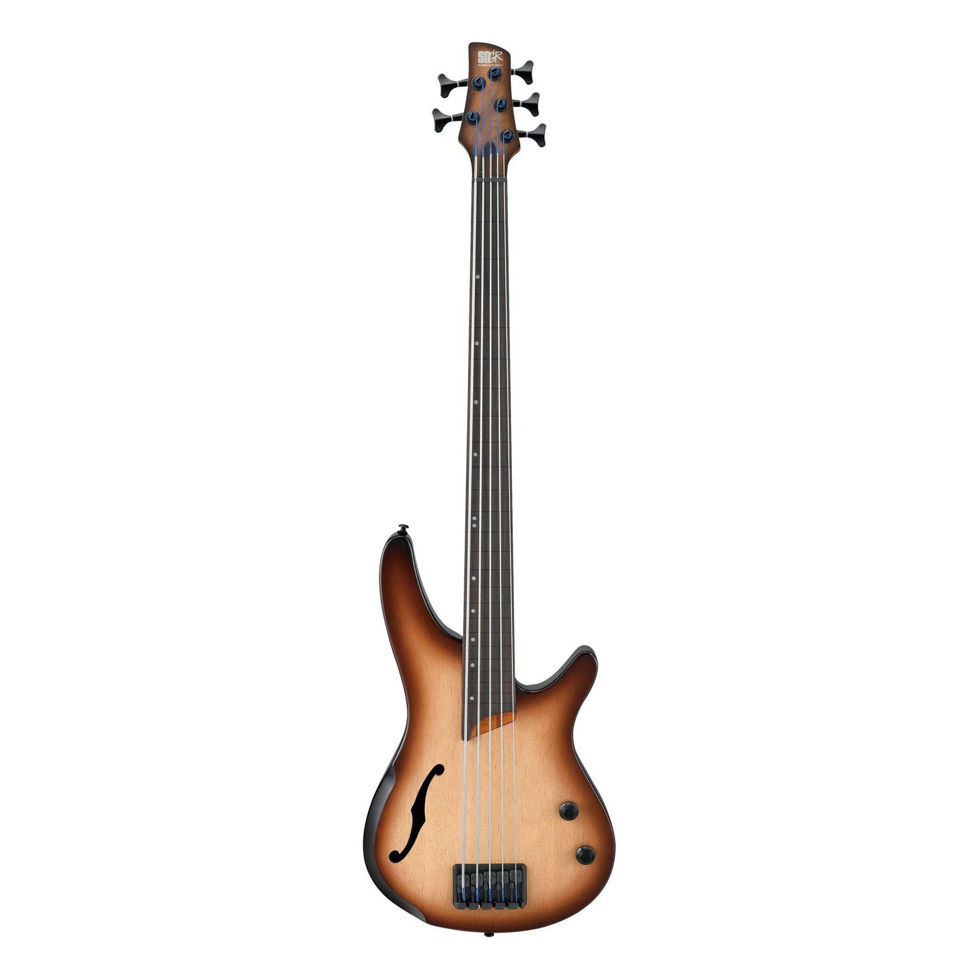Ibanez SRH505F Electric 5 String Bass - Natural Browned Burst Flat