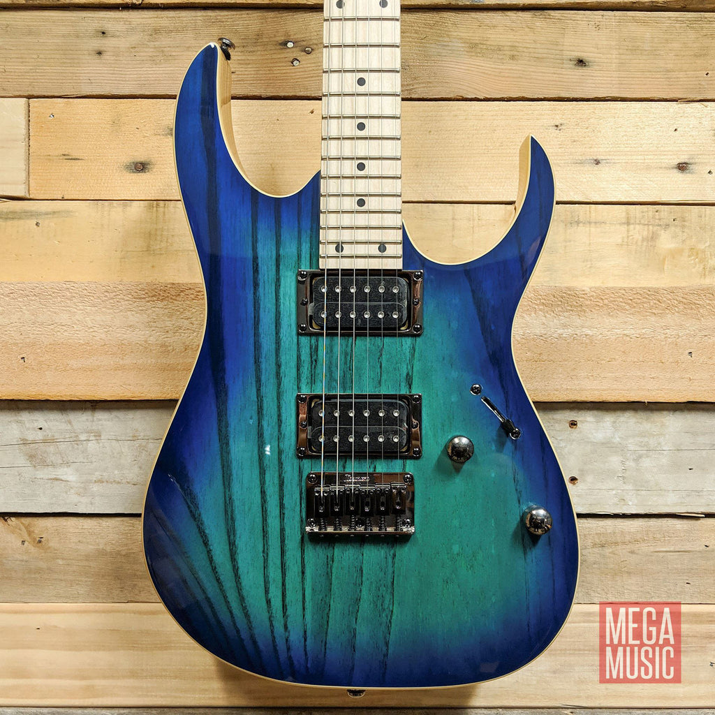 Ibanez RG421AHM Hardtail Electric Guitar - Ash Body - Maple Neck - Blue Moon Burst
