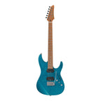 Ibanez Martin Miller AZ Signature MM1-TAB Electric Guitar - Transparent Aqua Blue with Hardcase