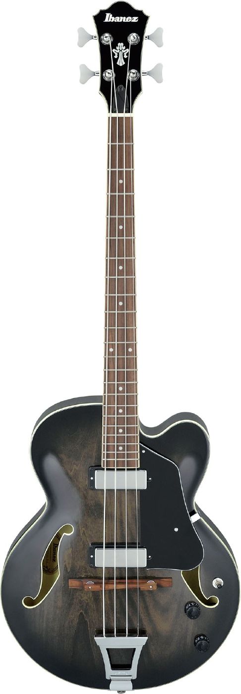 Ibanez AFB200 Artcore Hollowbody 4-String Bass Guitar in Transparent Black Sunburst