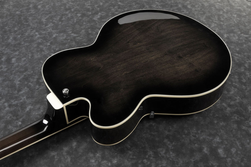 Ibanez AFB200 Artcore Hollowbody 4-String Bass Guitar in Transparent Black Sunburst