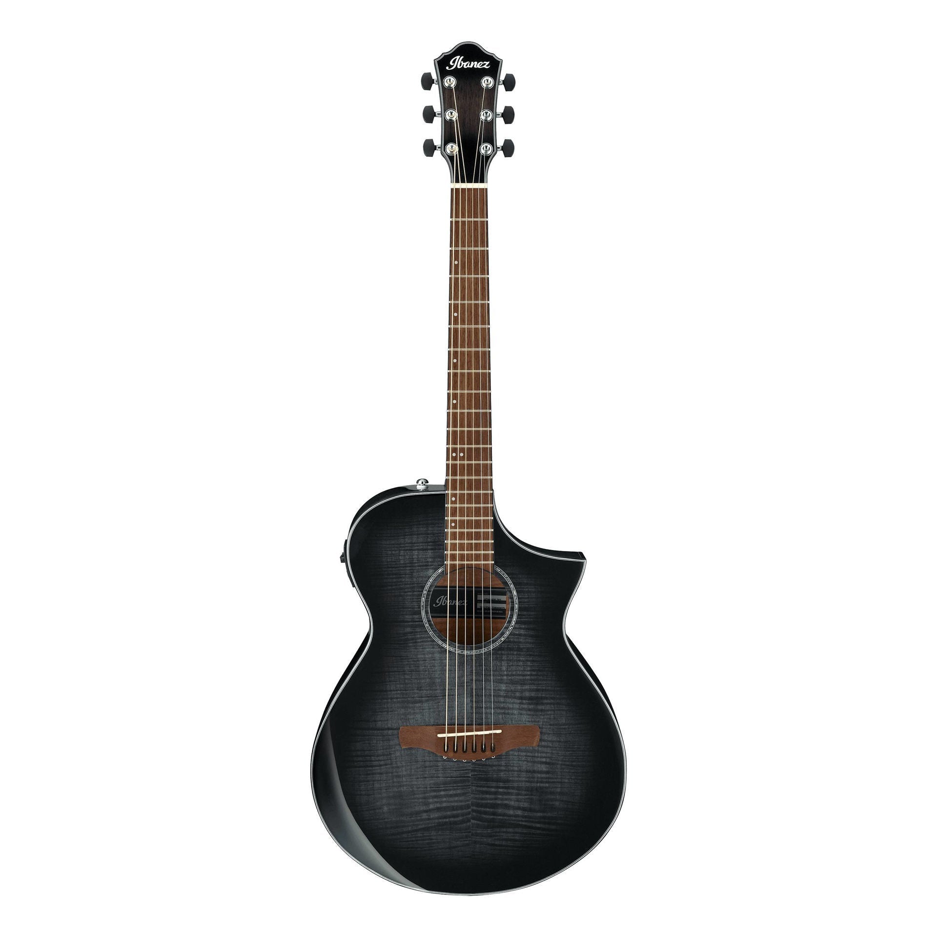 Ibanez AEWC400 Acoustic Guitar in Transparent Black Sunburst High Gloss