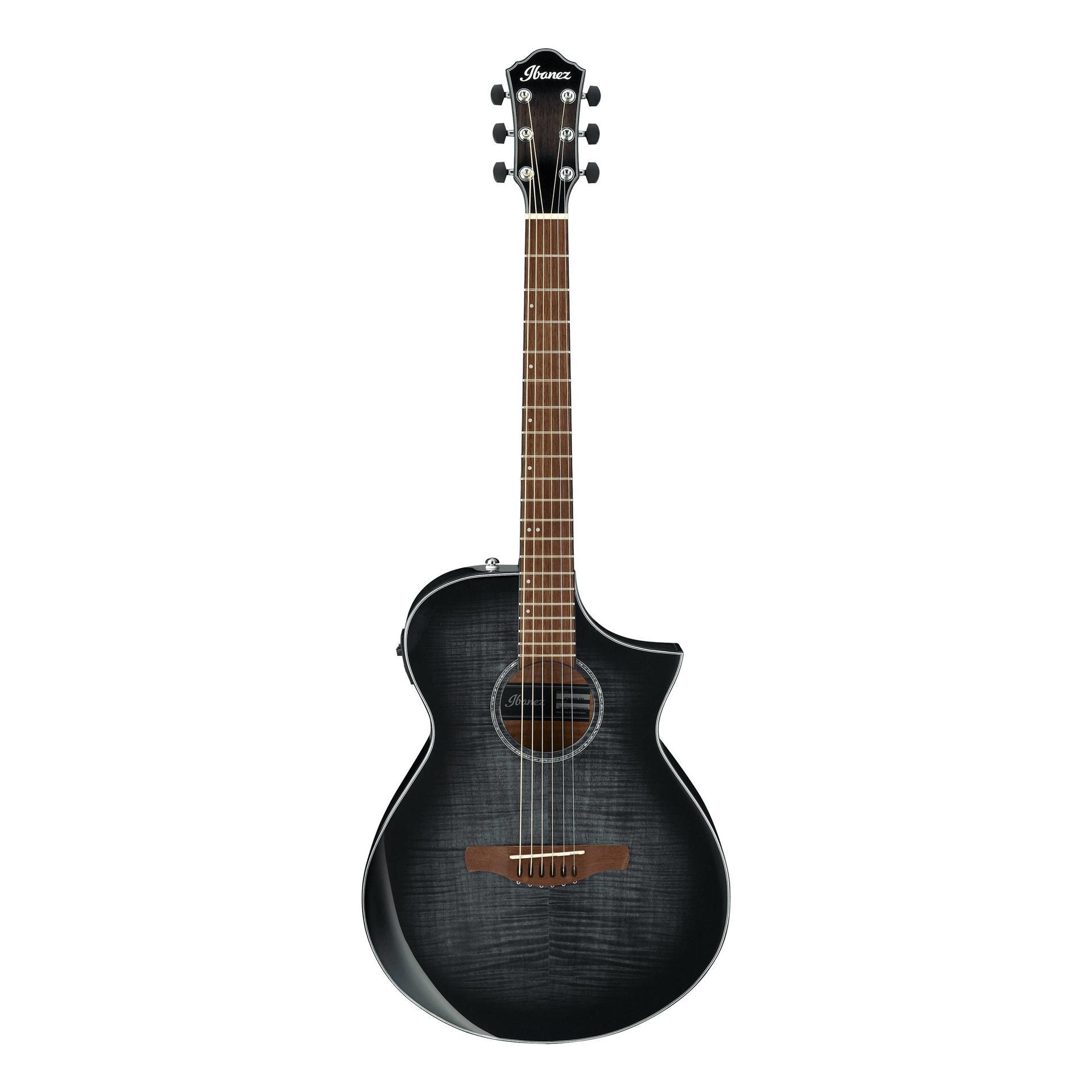 Ibanez AEWC400 Acoustic Guitar in Transparent Black Sunburst High Gloss