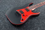 Ibanez RG131DX electric guitar in black flat finish, featuring a sleek body, six strings, and modern design.