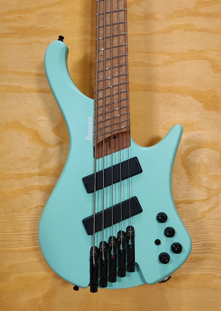 Ibanez EHB1005MS Headless 5-String Bass Sea Foam Green Matte - Preloved