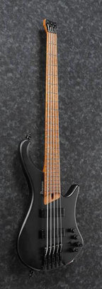 Ibanez EHB1005 Headless 5-String Bass Guitar in Black Flat with Bag