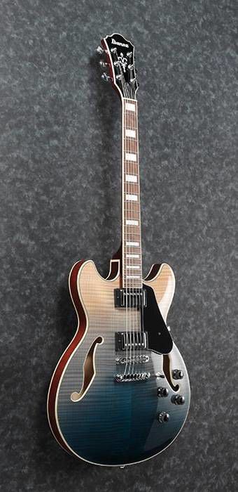 Ibanez AS73FM Artcore Semi-Hollow Electric Guitar in Transparent Indigo Fade