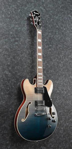 Ibanez AS73FM Artcore Semi-Hollow Electric Guitar in Transparent Indigo Fade