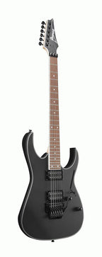 Ibanez RG320EXZ electric guitar in black flat finish, featuring a sleek body and six strings, perfect for rock and metal music.