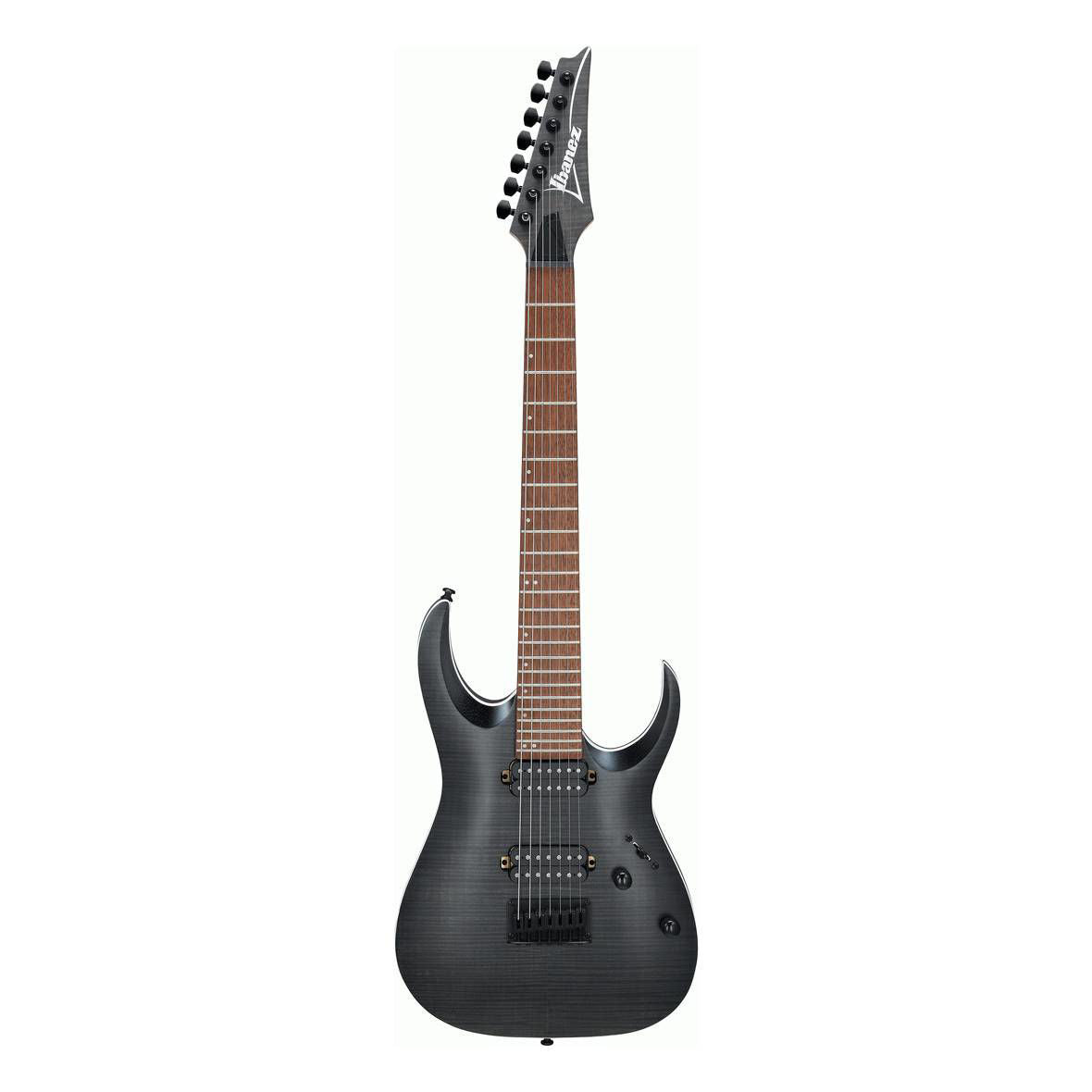 Ibanez RGA742FM 7-String Electric Guitar in Transparent Gray Flat