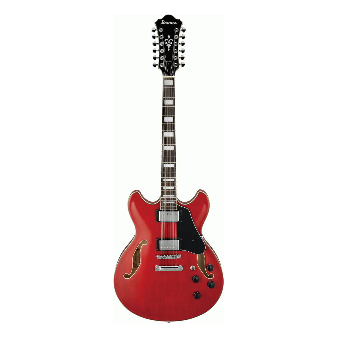 Ibanez AS7312 Artcore Hollow Body 12-String Electric Guitar in Transparent Cherry Red