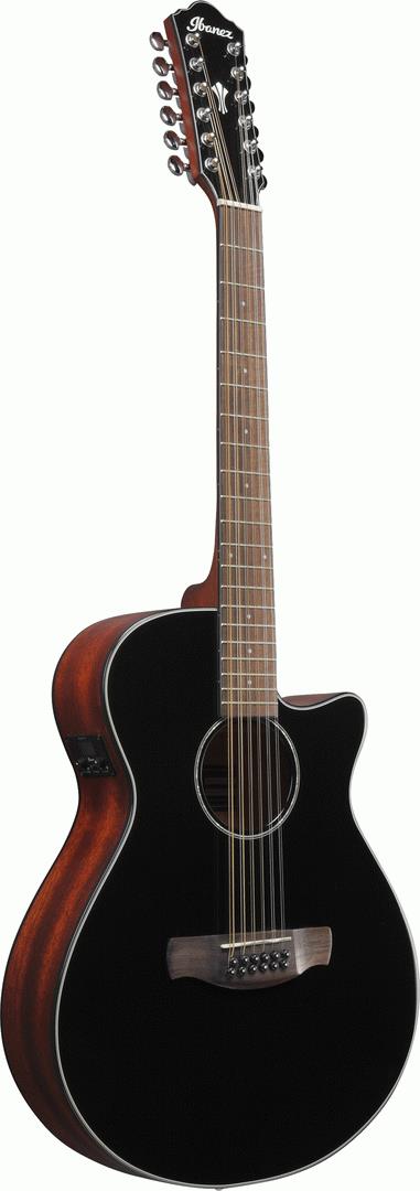 Ibanez AEG5012 Acoustic Guitar in Black High Gloss