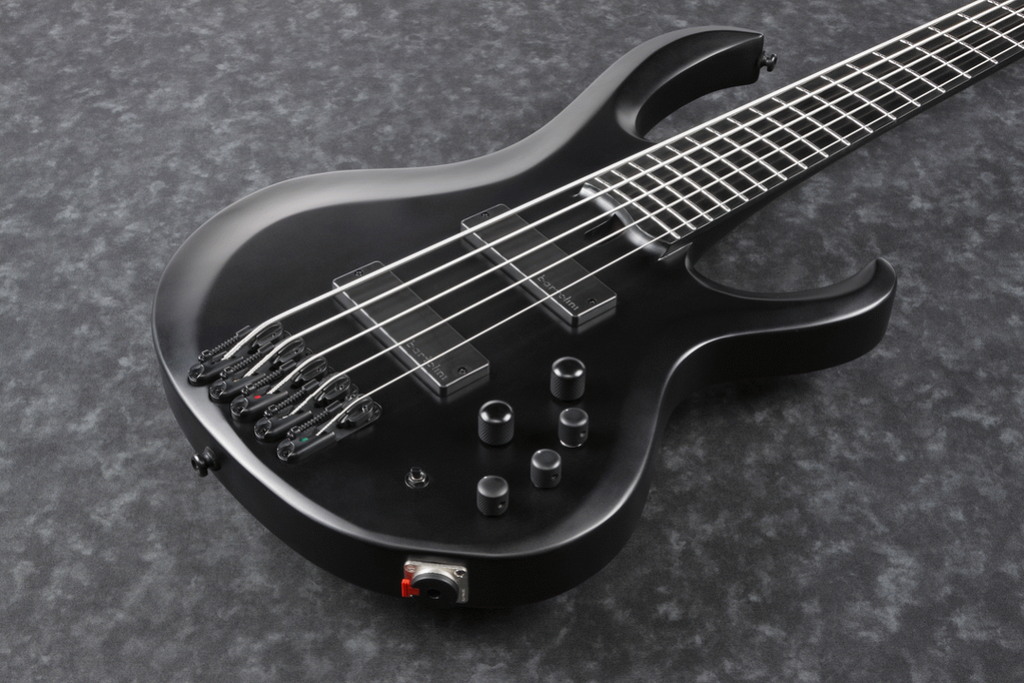 Ibanez BTB625EX Iron Label 5-String Electric Bass Guitar in Black Flat