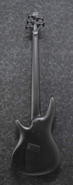 Ibanez SRMS625EX Iron Label 5-String Electric Bass Guitar in Black Flat