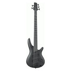 Ibanez SRMS625EX Iron Label 5-String Electric Bass Guitar in Black Flat