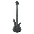 Ibanez SRMS625EX Iron Label 5-String Electric Bass Guitar in Black Flat