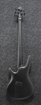 Ibanez SRMS625EX Iron Label 5-String Electric Bass Guitar in Black Flat