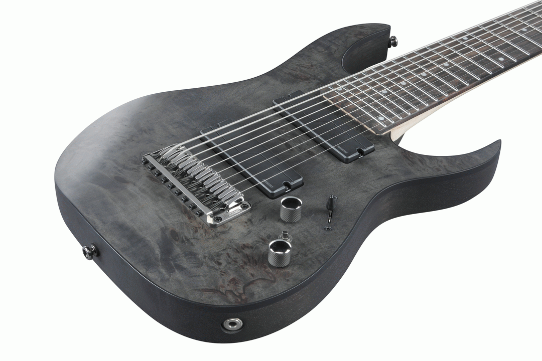 Ibanez RG9PB 9- string Electric Guitar in Transparent Gray Flat